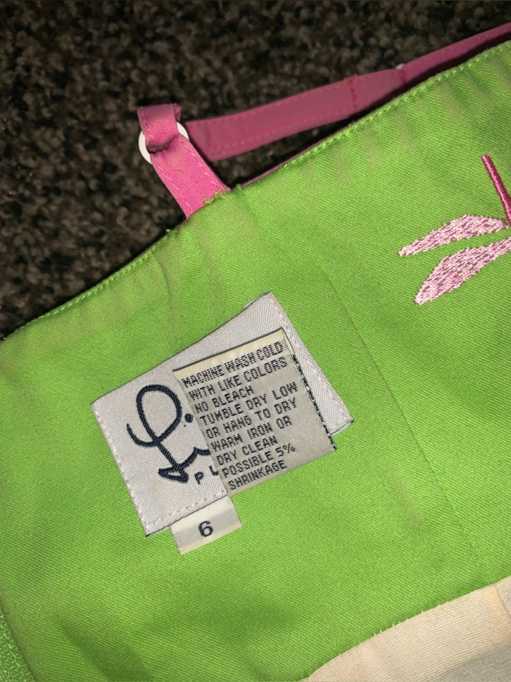 Lilly Pulitzer Green & Pink Dragonfly Slip Dress size 6 - Picture 8 of 9